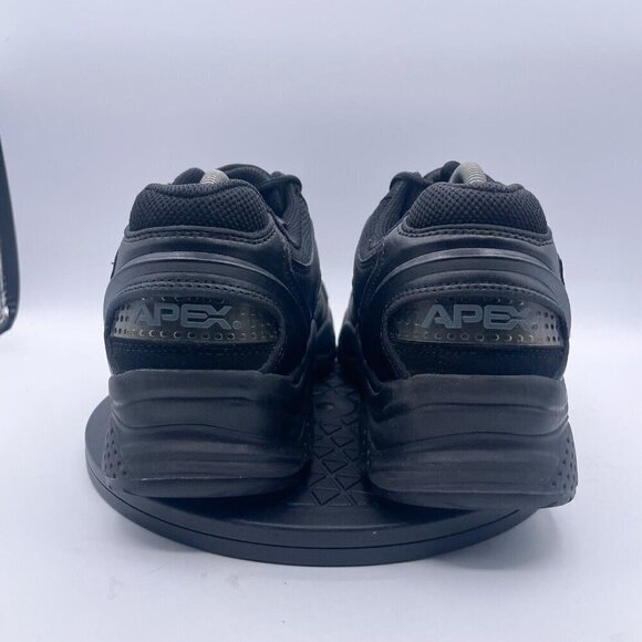 Apex Walker X801 Womens Walking Orthopedic Black Leather Lace Up Shoes Size 10 - Picture 3 of 9